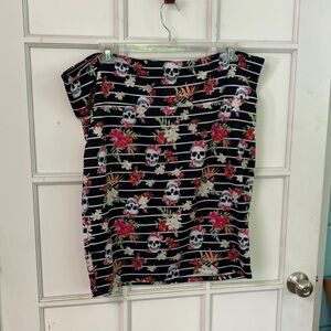Torrid Skull Floral Skirt 3x